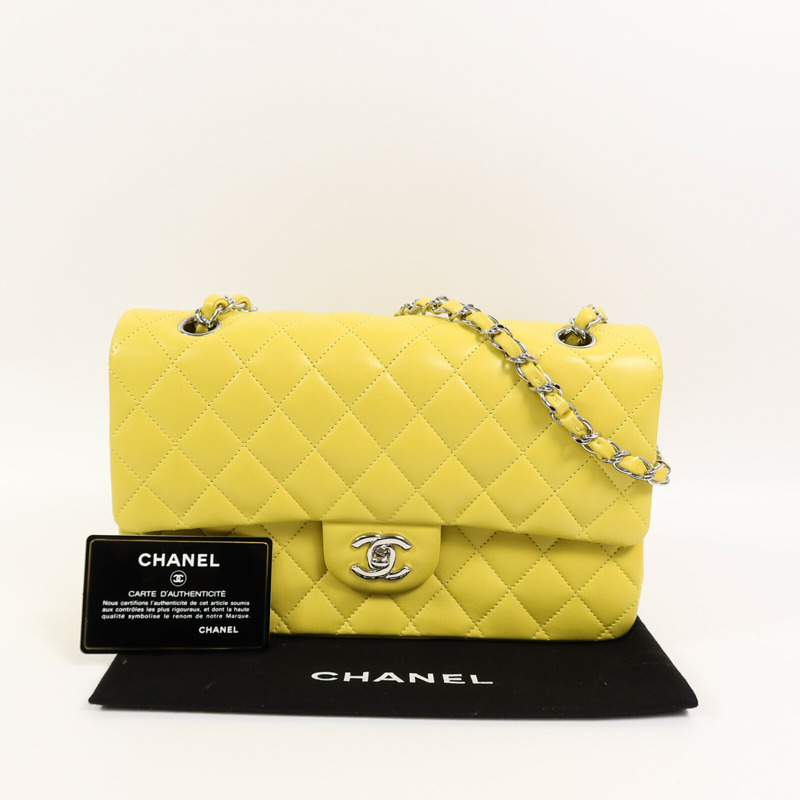 CHANEL 羊皮皮革Classic 25鏈帶肩背袋-10