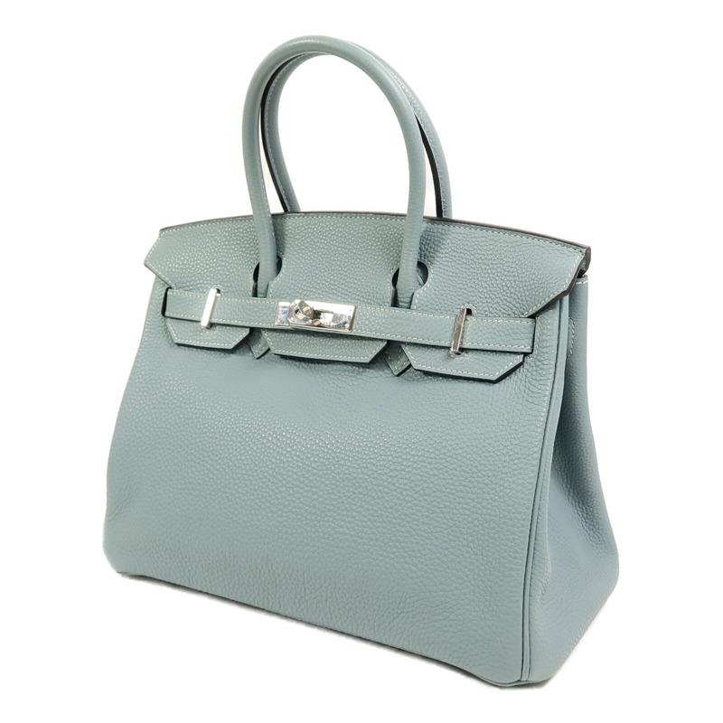 HERMES Togo皮革Birkin 30手挽袋Blue Ciel-1