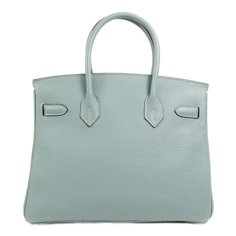 HERMES Togo皮革Birkin 30手挽袋Blue Ciel-2