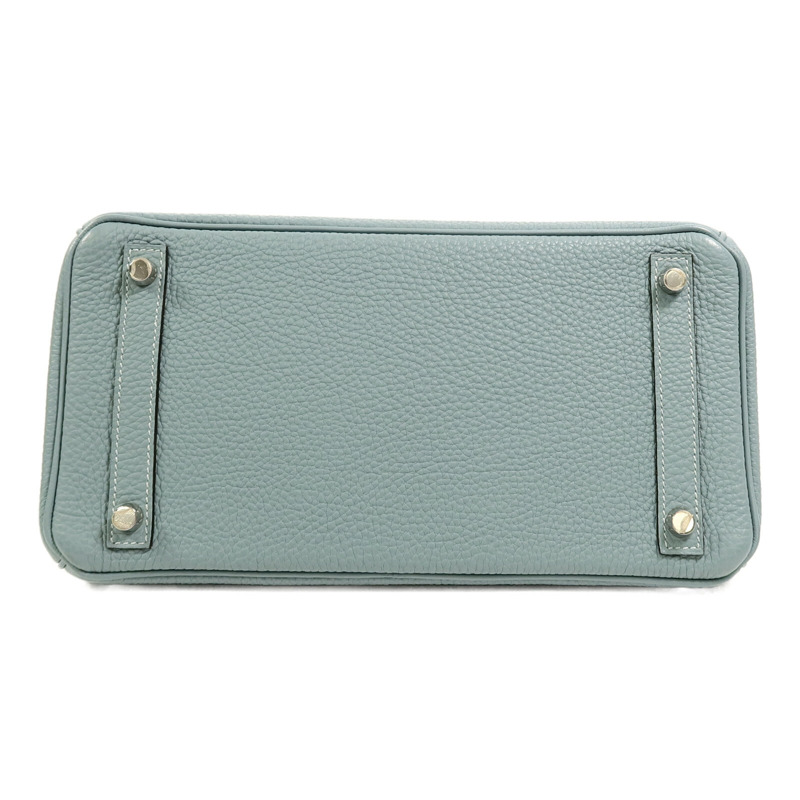 HERMES Togo皮革Birkin 30手挽袋Blue Ciel-3