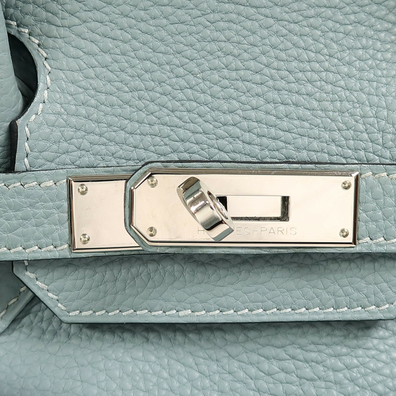 HERMES Togo皮革Birkin 30手挽袋Blue Ciel-7