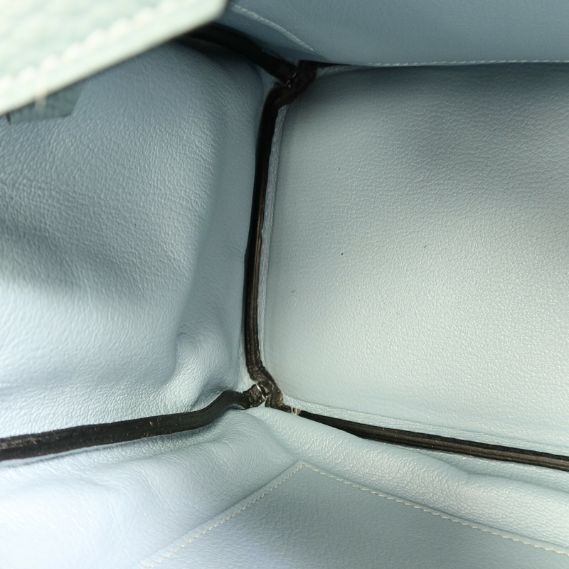 HERMES Togo皮革Birkin 30手挽袋Blue Ciel-16