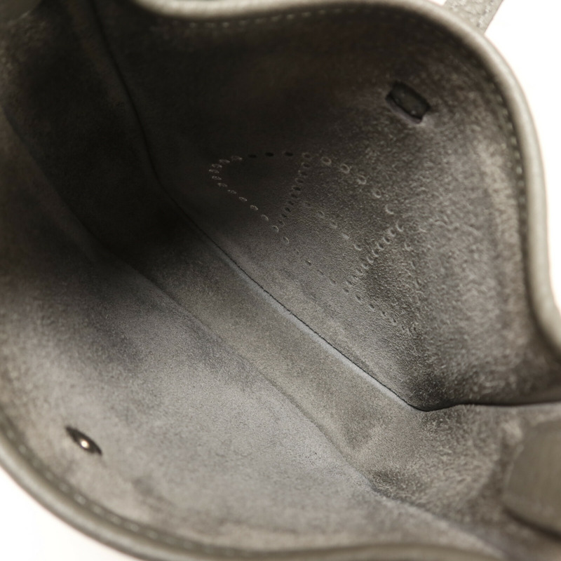 HERMES Clemence皮革Evelyne TPM肩背袋Gris Meyer-4