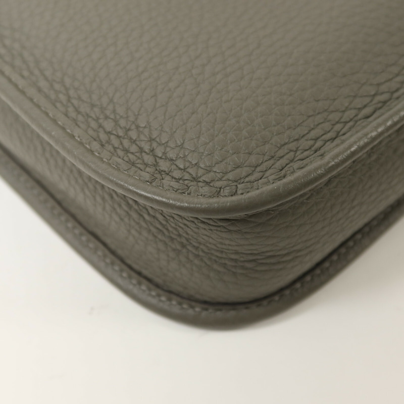 HERMES Clemence皮革Evelyne TPM肩背袋Gris Meyer-13