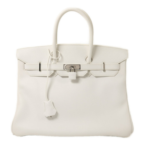 HERMES Epsom皮革Birkin 35手挽袋Blanc