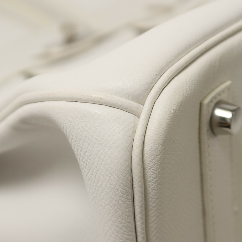 HERMES Epsom皮革Birkin 35手挽袋Blanc-12