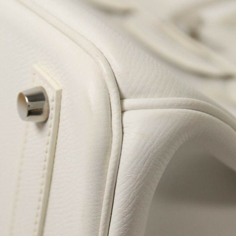 HERMES Epsom皮革Birkin 35手挽袋Blanc-13