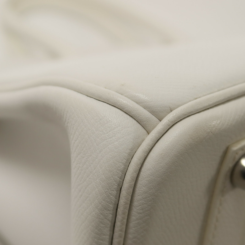 HERMES Epsom皮革Birkin 35手挽袋Blanc-14