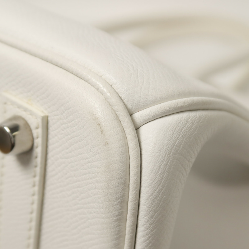 HERMES Epsom皮革Birkin 35手挽袋Blanc-15