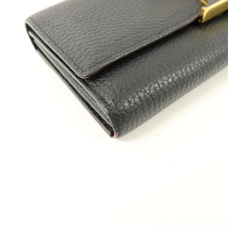 LOUIS VUITTON Taurillon Capucines Wallet長錢包-11