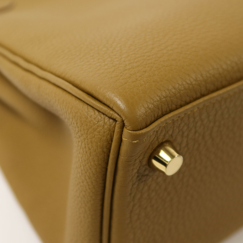 HERMES Togo皮革Kelly 25手挽肩背兩用袋Bronze Dore-13