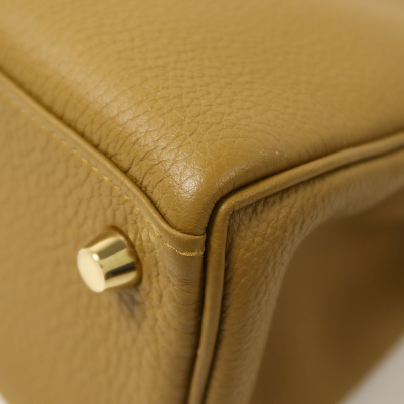 HERMES Togo皮革Kelly 25手挽肩背兩用袋Bronze Dore-14