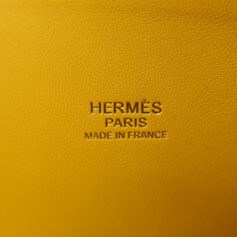 HERMES Epsom皮革Bolide 27手挽肩背兩用袋Jaune Ambre-5