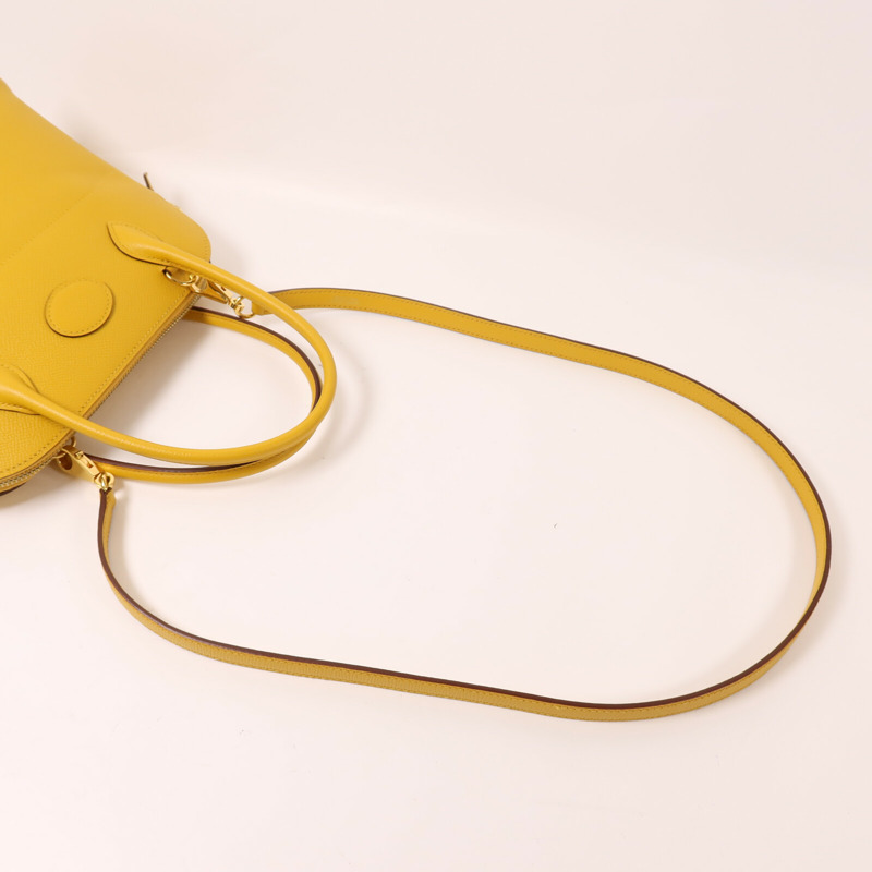 HERMES Epsom皮革Bolide 27手挽肩背兩用袋Jaune Ambre-7