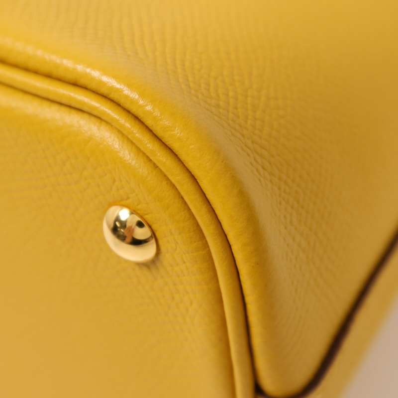 HERMES Epsom皮革Bolide 27手挽肩背兩用袋Jaune Ambre-13