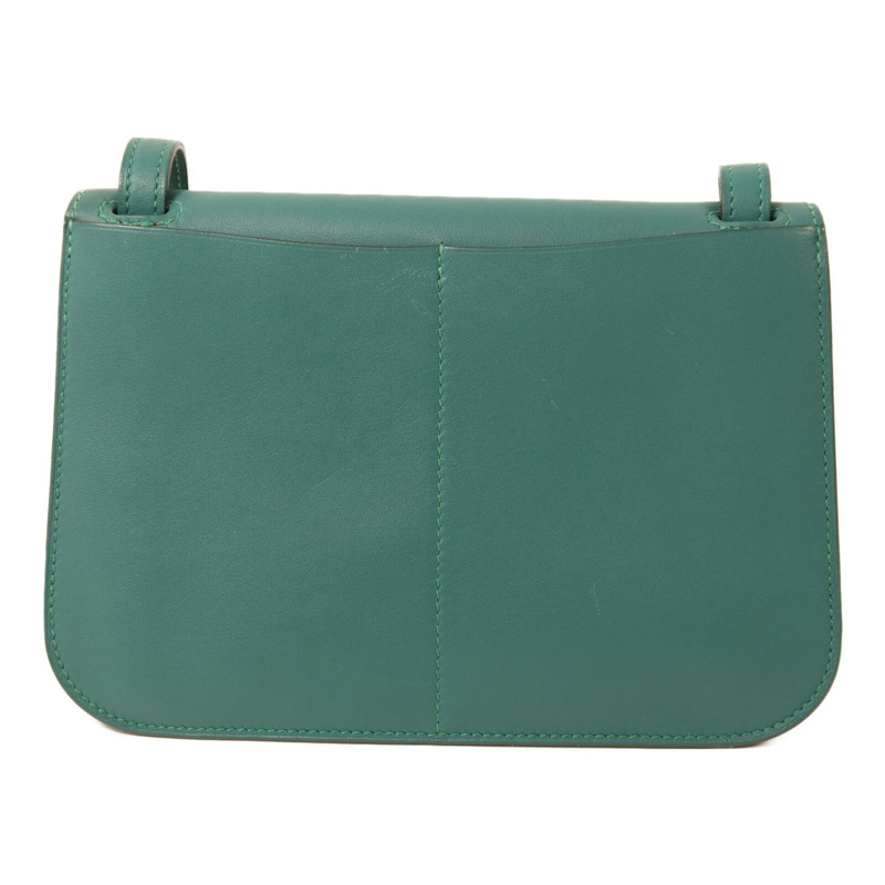 HERMES Swift皮革Mini Halzan手挽肩背兩用袋Malachite-1