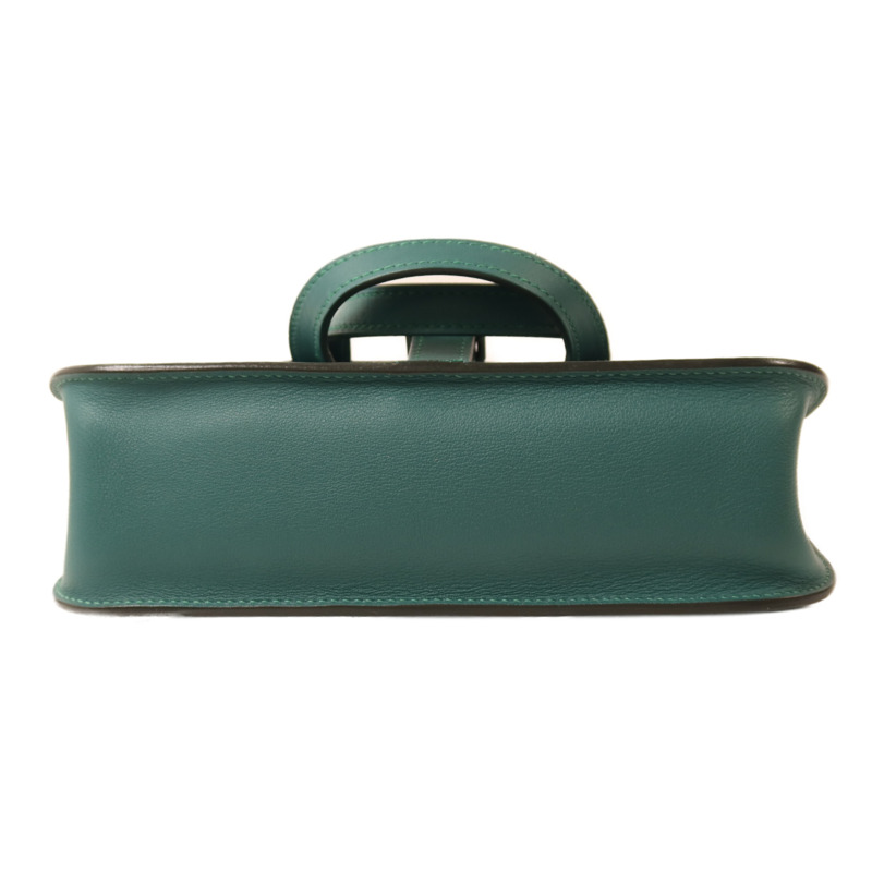 HERMES Swift皮革Mini Halzan手挽肩背兩用袋Malachite-3