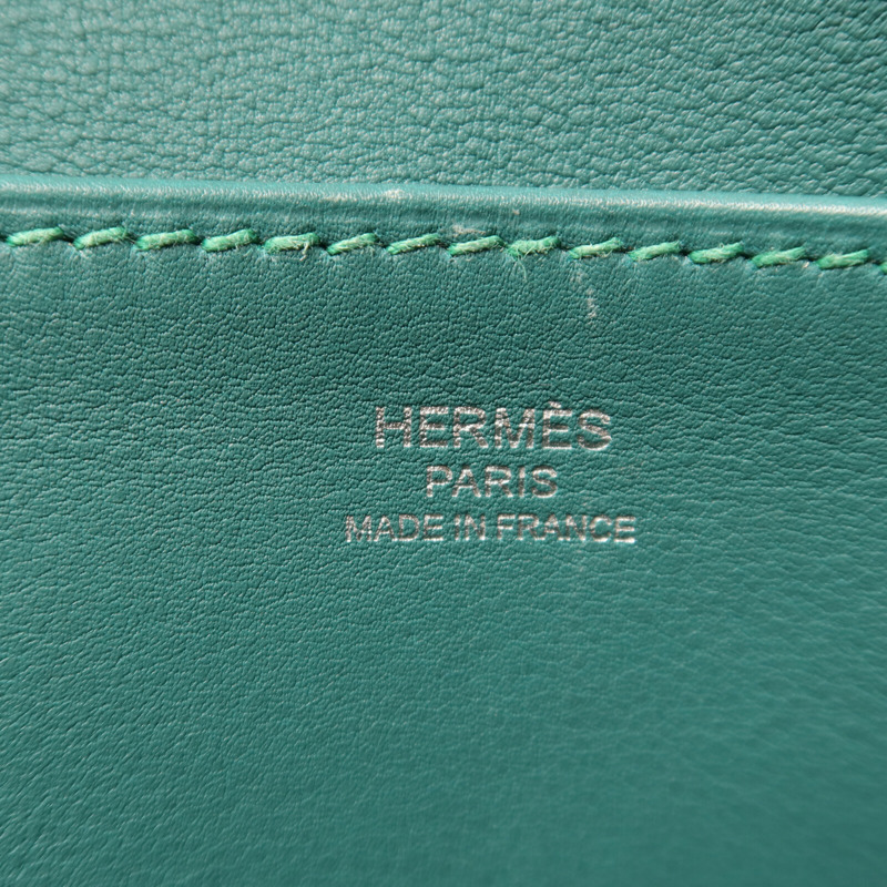 HERMES Swift皮革Mini Halzan手挽肩背兩用袋Malachite-5
