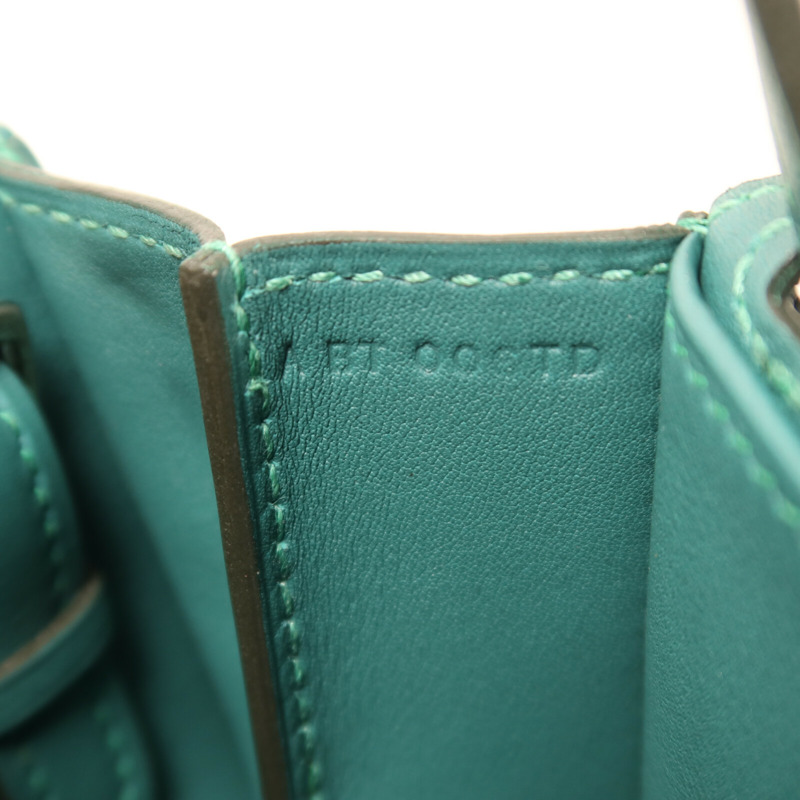 HERMES Swift皮革Mini Halzan手挽肩背兩用袋Malachite-6