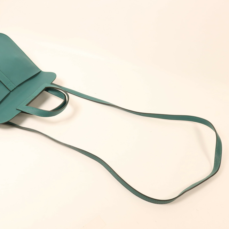 HERMES Swift皮革Mini Halzan手挽肩背兩用袋Malachite-7