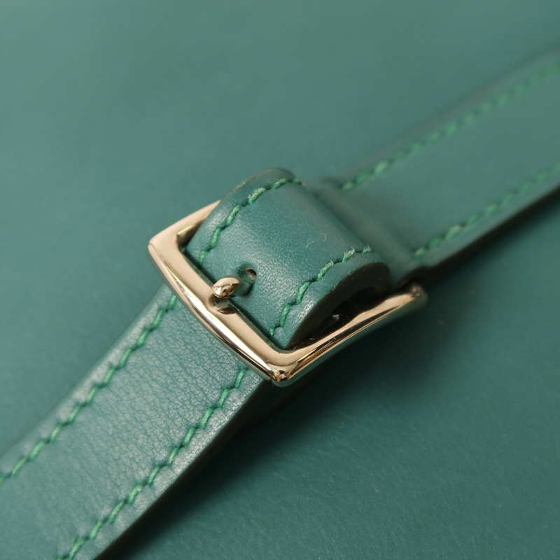 HERMES Swift皮革Mini Halzan手挽肩背兩用袋Malachite-9