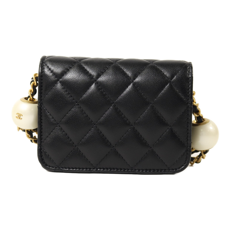 CHANEL 羊皮皮革Chain Shoulder鏈帶肩背袋-1
