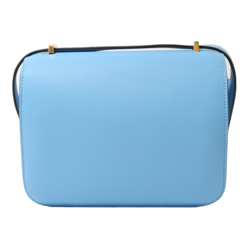 HERMES Swift皮革Constance Mini肩背袋Celeste-1