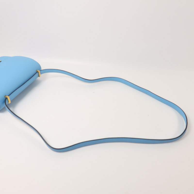 HERMES Swift皮革Constance Mini肩背袋Celeste-7