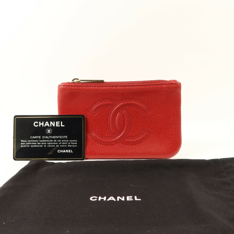 CHANEL 牛皮皮革CC Timeless Coin Case零錢包-8