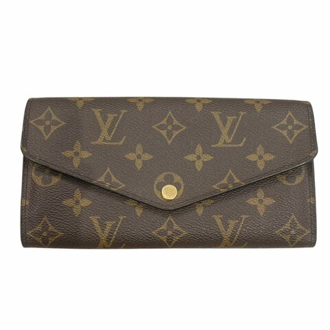 LOUIS VUITTON 路易威登 M62235 PORTEFEUILLE SARAH 長夾 PVC帆布 老花 粉色