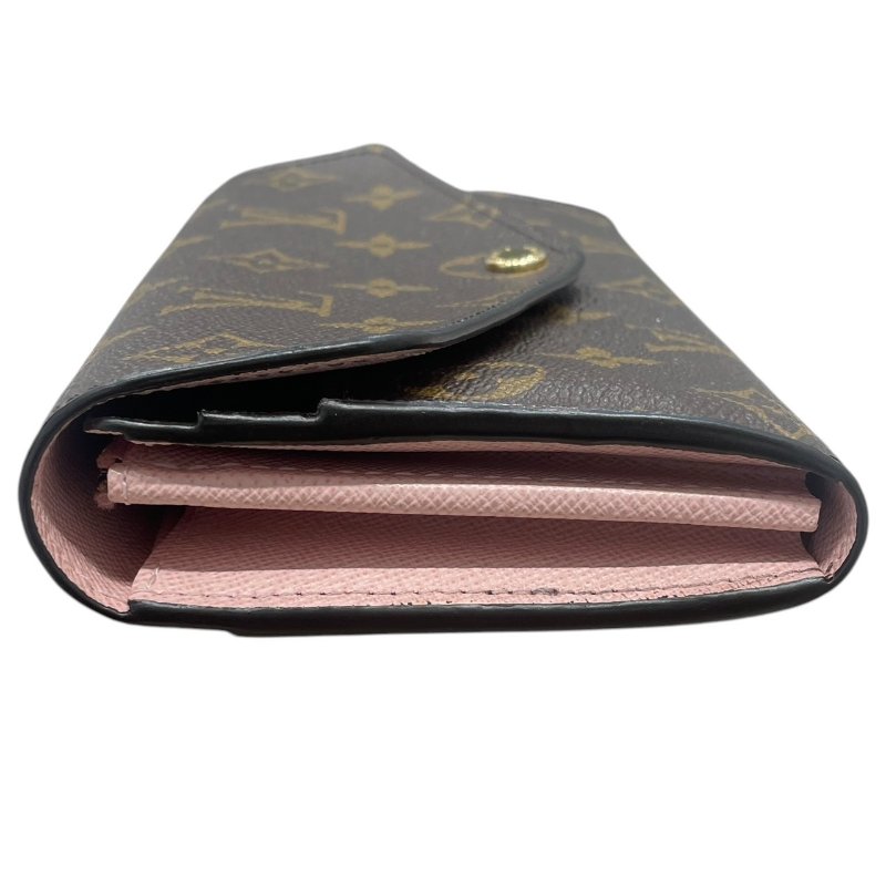LOUIS VUITTON 路易威登 M62235 PORTEFEUILLE SARAH 長夾 PVC帆布 老花 粉色-2