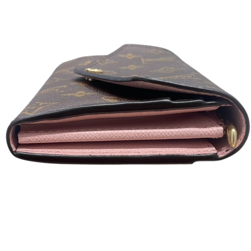 LOUIS VUITTON 路易威登 M62235 PORTEFEUILLE SARAH 長夾 PVC帆布 老花 粉色-3