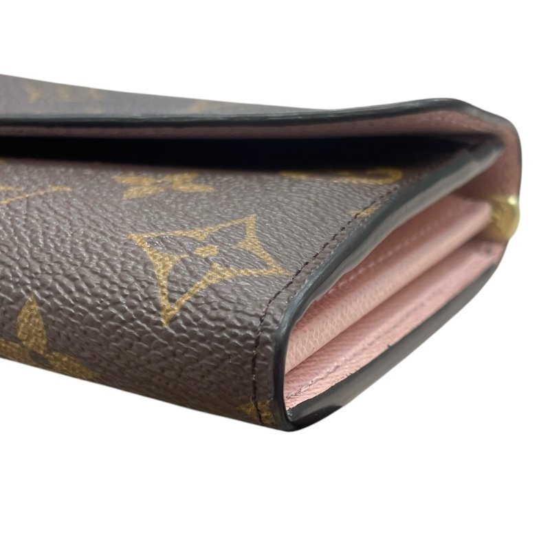 LOUIS VUITTON 路易威登 M62235 PORTEFEUILLE SARAH 長夾 PVC帆布 老花 粉色-6