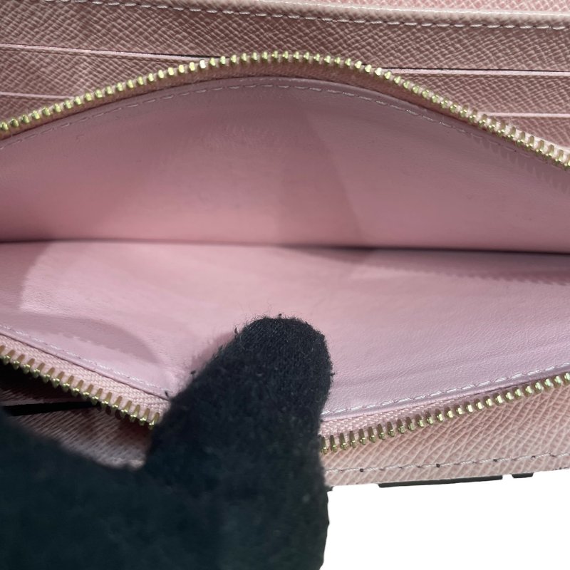 LOUIS VUITTON 路易威登 M62235 PORTEFEUILLE SARAH 長夾 PVC帆布 老花 粉色-10