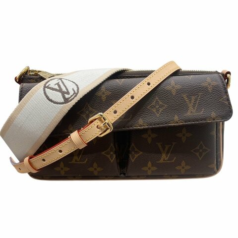 LOUIS VUITTON 路易威登 M46999 VIVACITE 法棍包 PVC帆布 老花 棕色 金釦