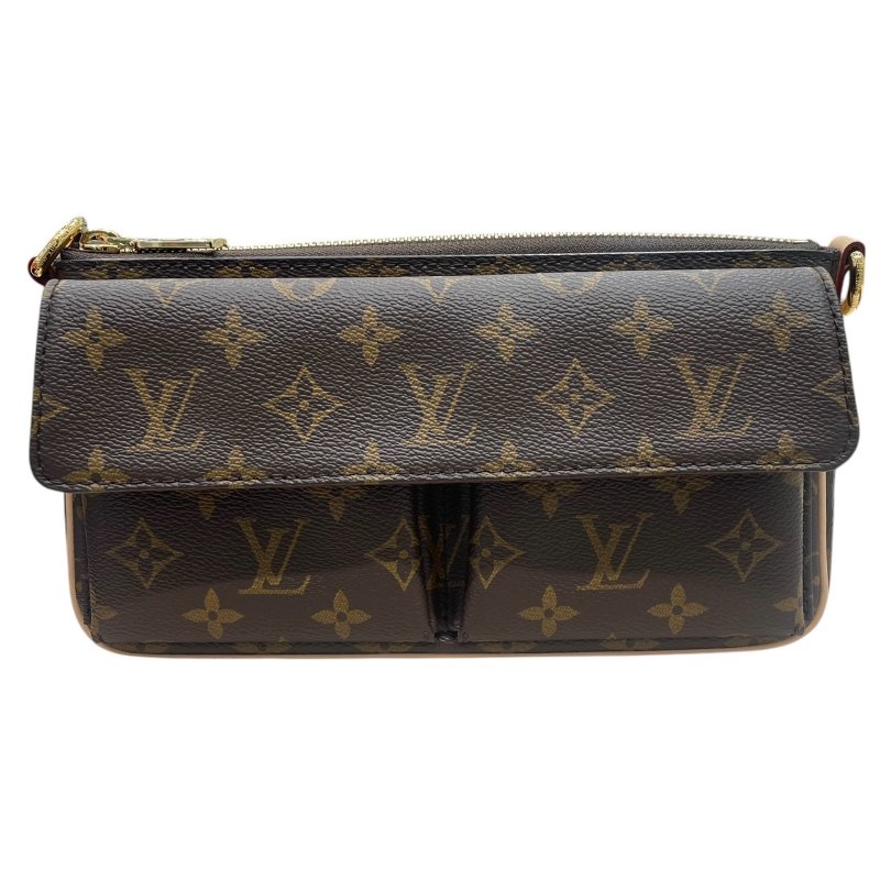 LOUIS VUITTON 路易威登 M46999 VIVACITE 法棍包 PVC帆布 老花 棕色 金釦-1
