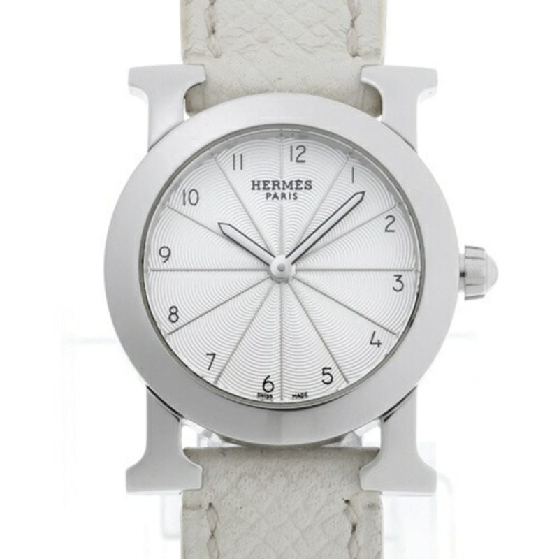 愛馬仕 H-Watch Ronde HR1.210 白色石英腕錶-2