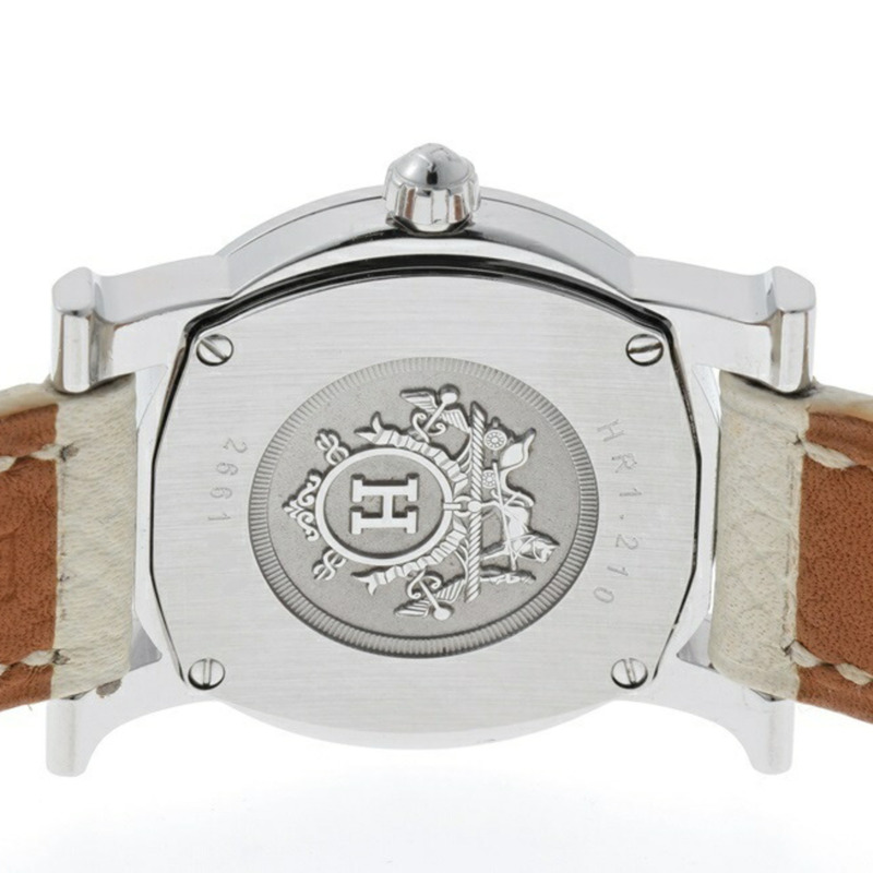 愛馬仕 H-Watch Ronde HR1.210 白色石英腕錶-3