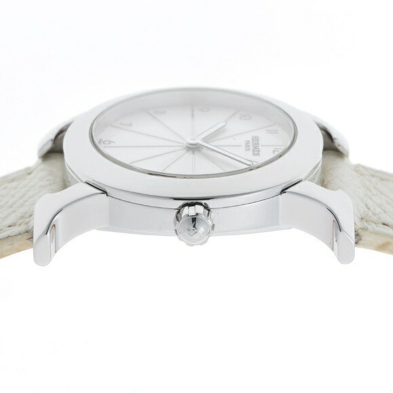 愛馬仕 H-Watch Ronde HR1.210 白色石英腕錶-4