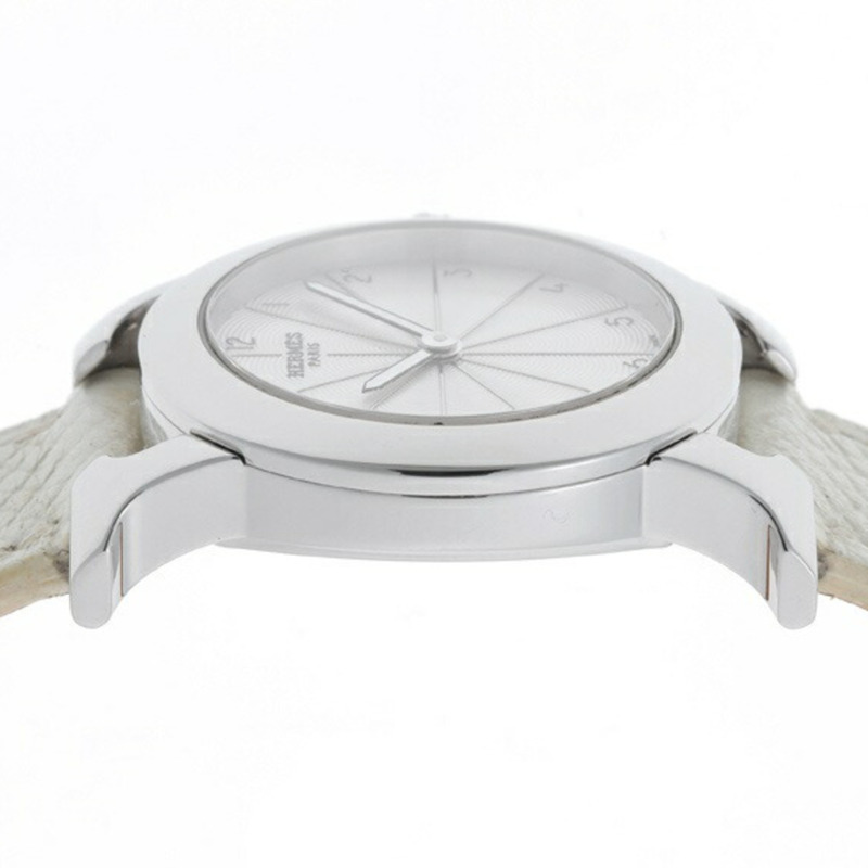 愛馬仕 H-Watch Ronde HR1.210 白色石英腕錶-5