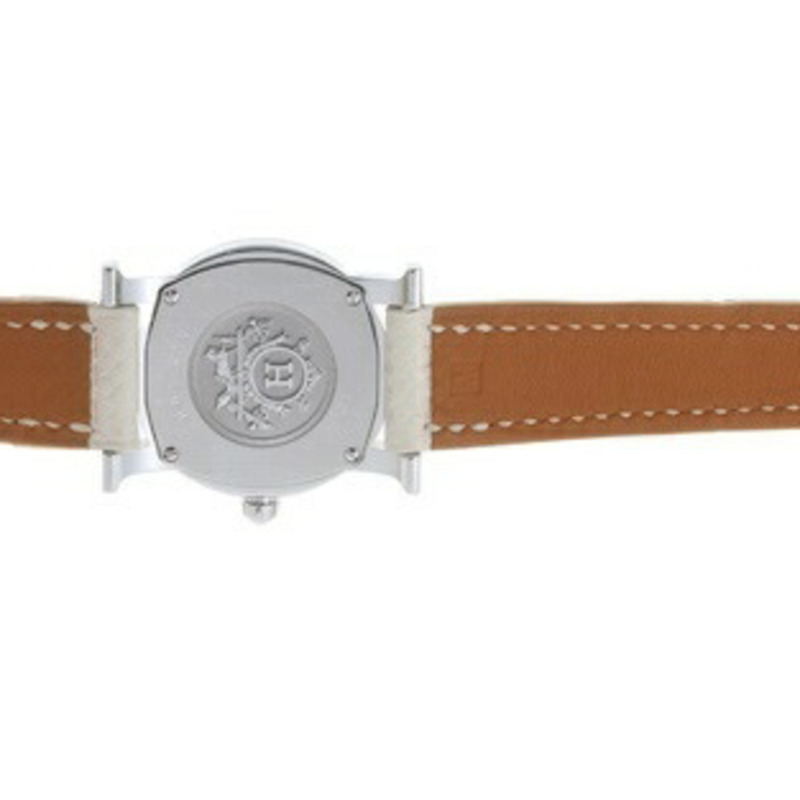 愛馬仕 H-Watch Ronde HR1.210 白色石英腕錶-7