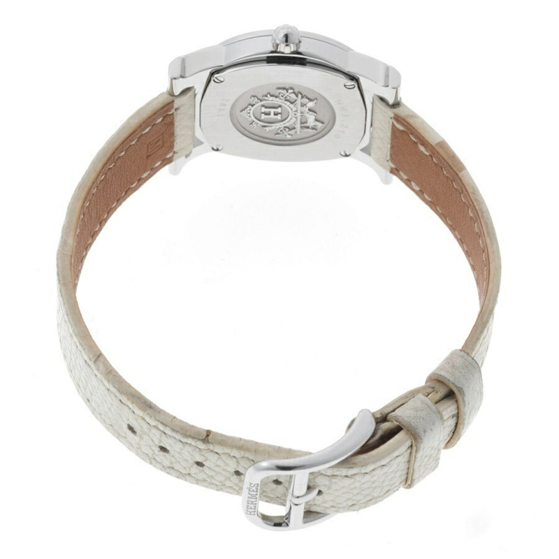 愛馬仕 H-Watch Ronde HR1.210 白色石英腕錶-8