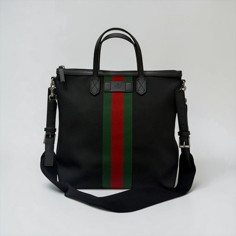 莉亞精品♡Gucci 直式托特包 黑 二手美包