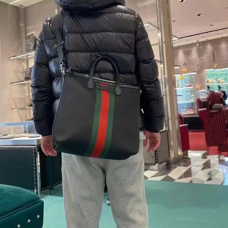 莉亞精品♡Gucci 直式托特包 黑 二手美包-1