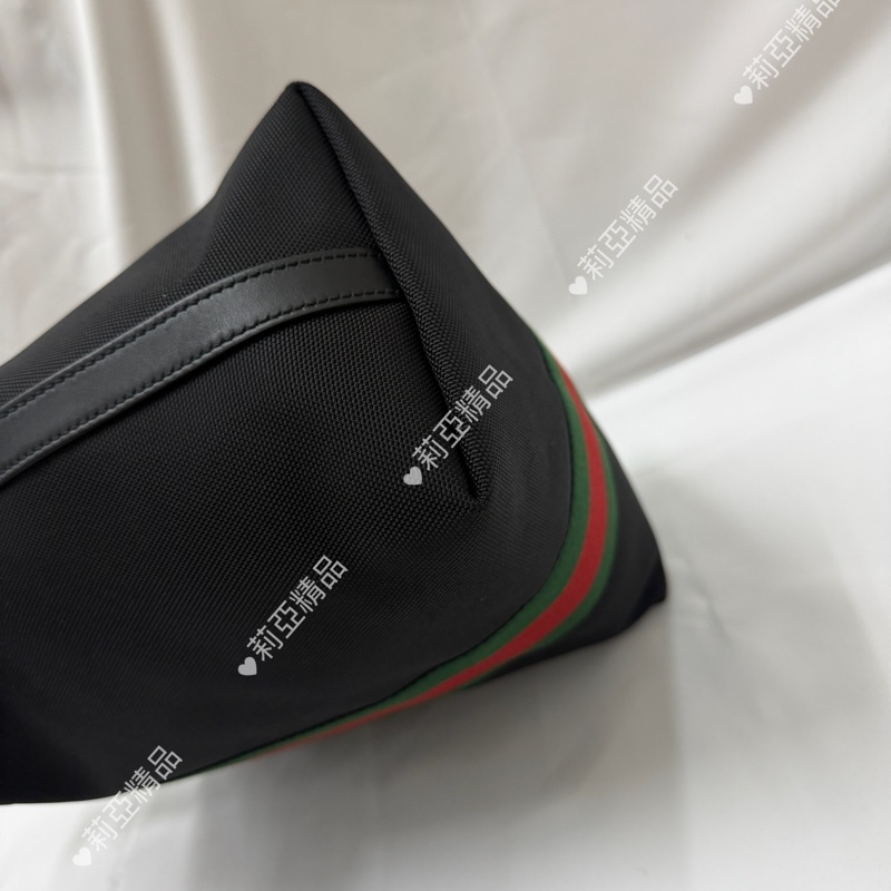 莉亞精品♡Gucci 直式托特包 黑 二手美包-11