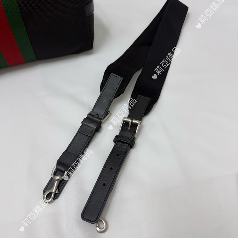 莉亞精品♡Gucci 直式托特包 黑 二手美包-13