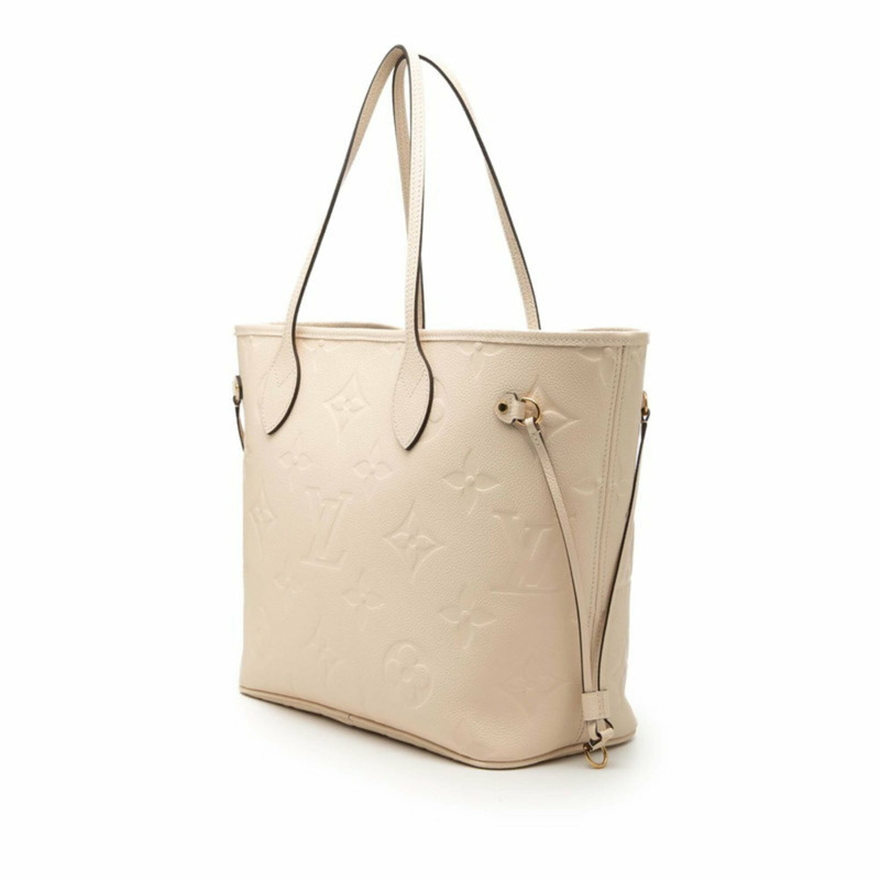 路易威登 Monogram Empreinte Neverfull MM 手提包/單肩包 M46676 米色皮革 女士 LOUIS VUITTON-1