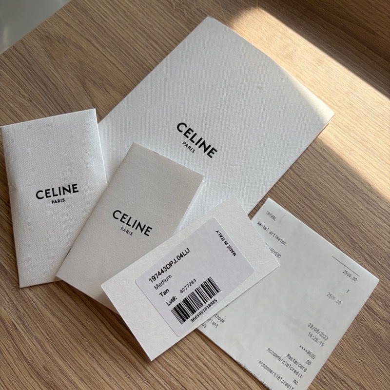 CELINE-ROMY中號焦糖色 托特包-4