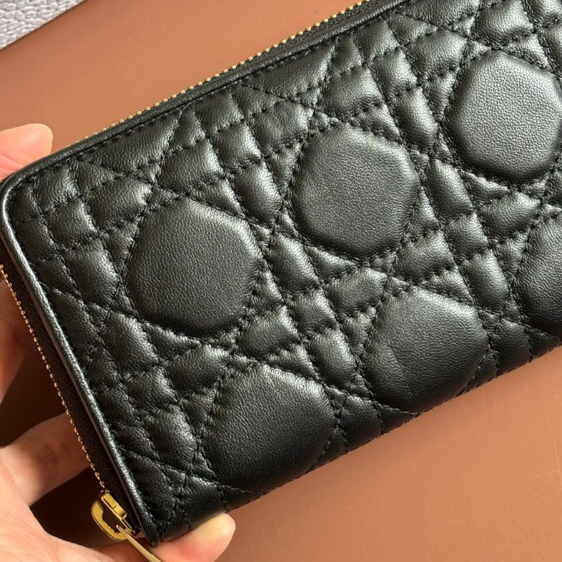 ::Christian Dior:: Lady Dior Voyageur 經典籐格紋中型拉鍊錢夾 ㄇ型拉鍊中夾-6