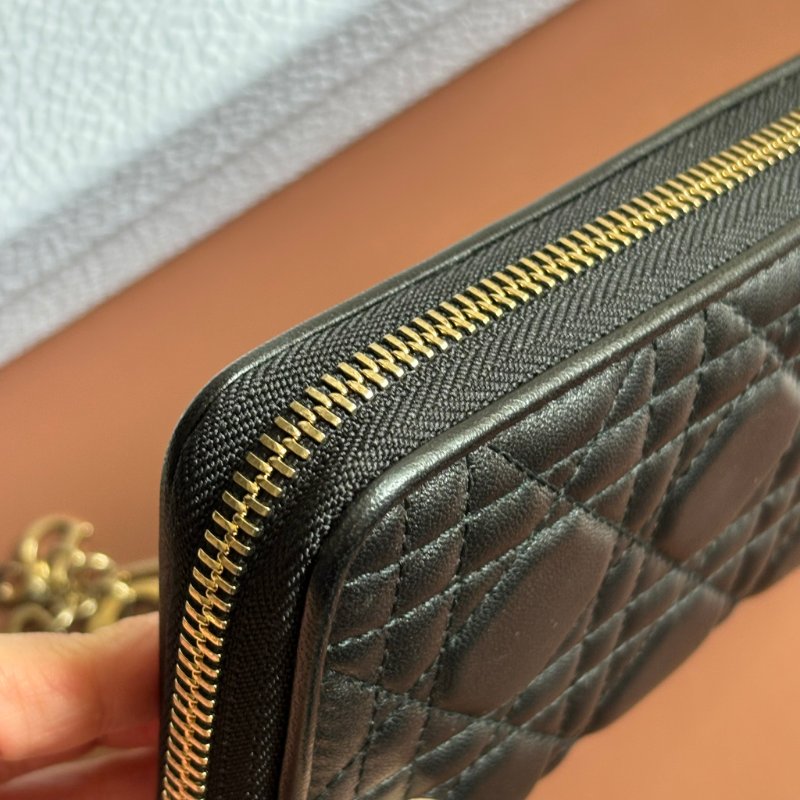 ::Christian Dior:: Lady Dior Voyageur 經典籐格紋中型拉鍊錢夾 ㄇ型拉鍊中夾-12